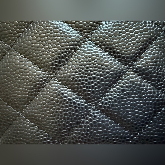 Elegant Black Quilted Wallet On Chain WOC Leather Bag in light gold hardware - Picture 8 of 8